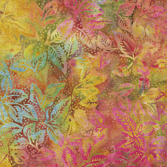 Blushing Garden - Leaves Multi - Yellow Green Orange