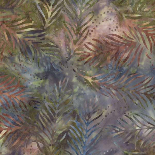 Wilmington Batiks - Delicate Fronds Khaki/Gray
