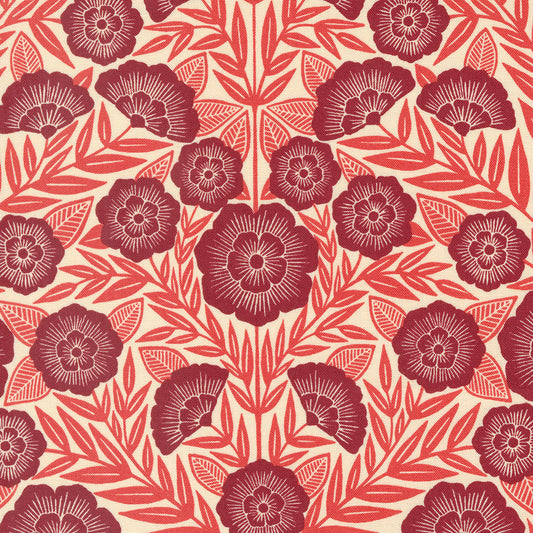Flower Press by Katharine Watson - 3300 Ecru Crimson