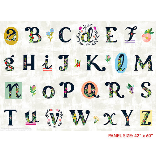 ABCs in Bloom by Kelly Angelovic - Flourishing Alphabet Panel