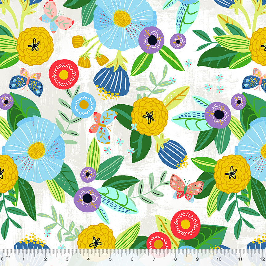 ABCs in Bloom by Kelly Angelovic - Blooming Garden White