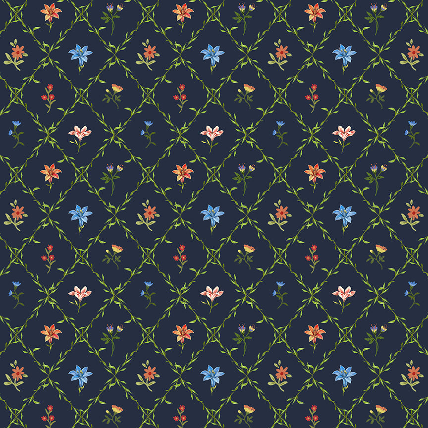 Lily by Whistler Studios - Lattice Garden Navy