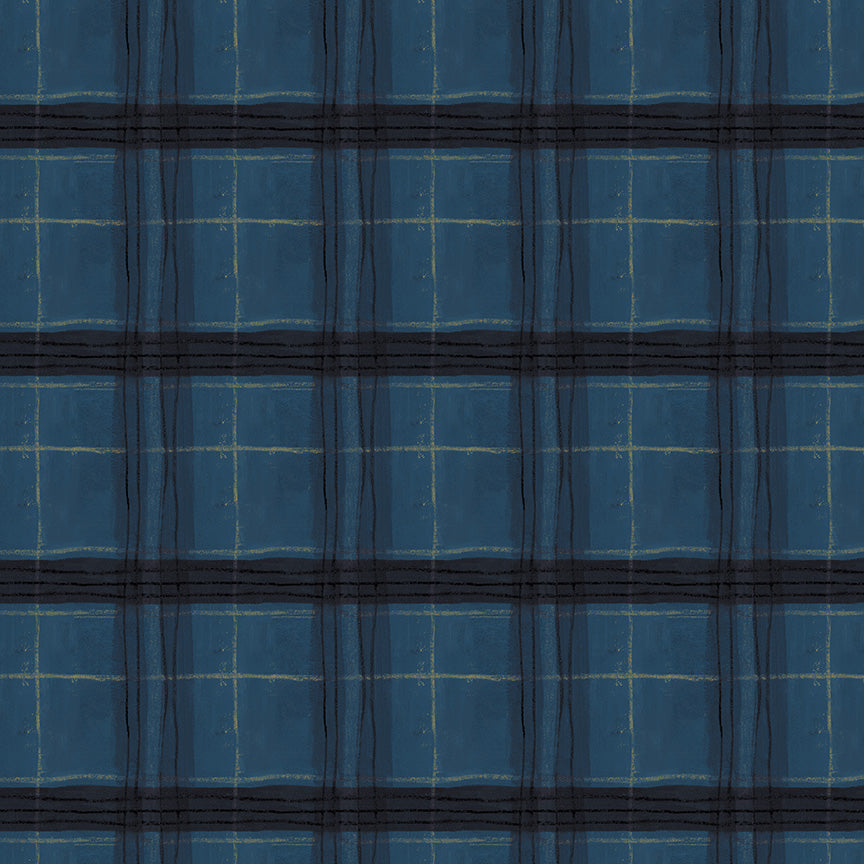The Plaid One by Marcia Derse - Window Pane Plaid Night Sky