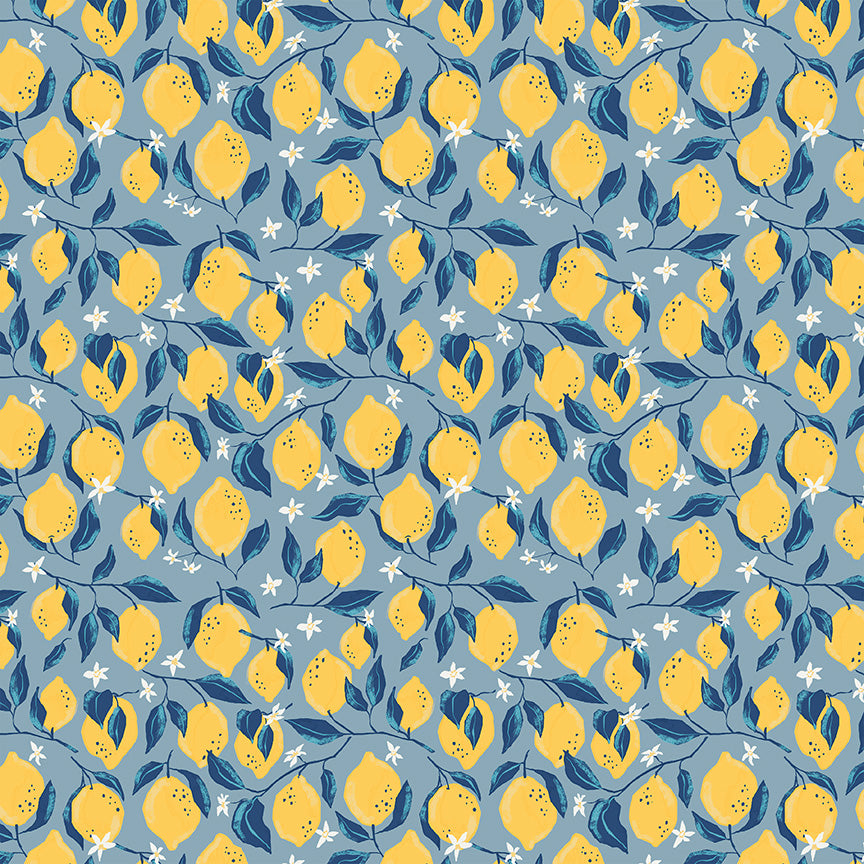 Villa Sol by Jennifer Moore - Lemons Sea Blue