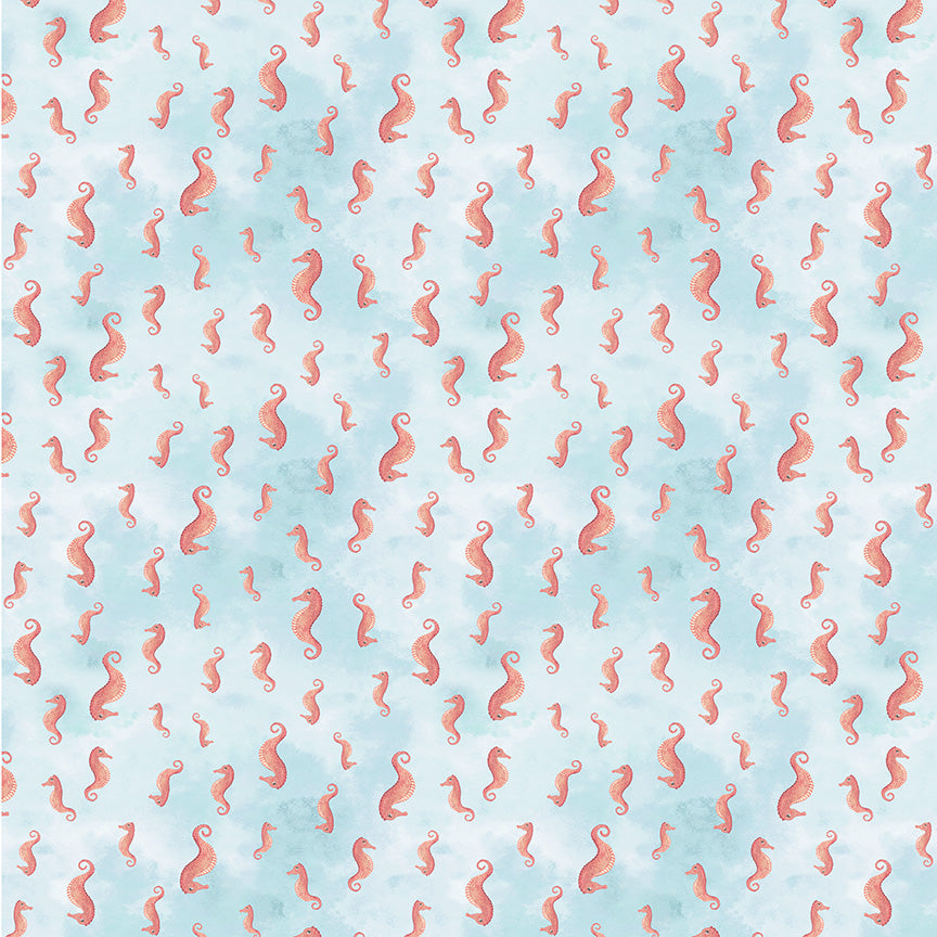 Deep Blue by Katherine Quinn - Seahorses | Aqua