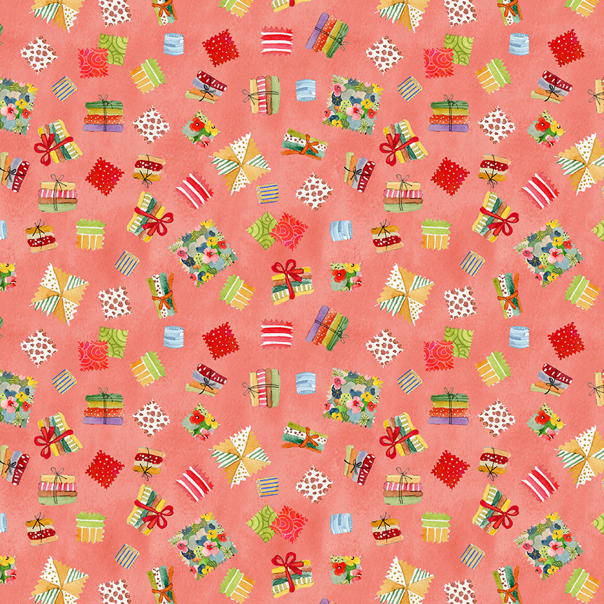 Crafty Cats by Sue Miano - Fabric Bundles | Peach