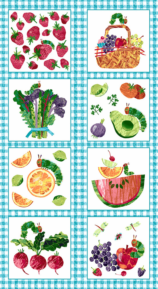The Very Hungry Caterpillar - Picnic Panel | Teal
