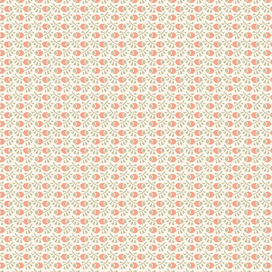 Fleur Nouveau by Andover Fabrics - Rosehip | Light Orange