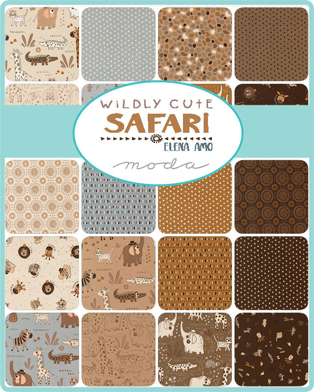 Wildly Cute Safari by Elena Amo - 5" Squares (Charm Pack)