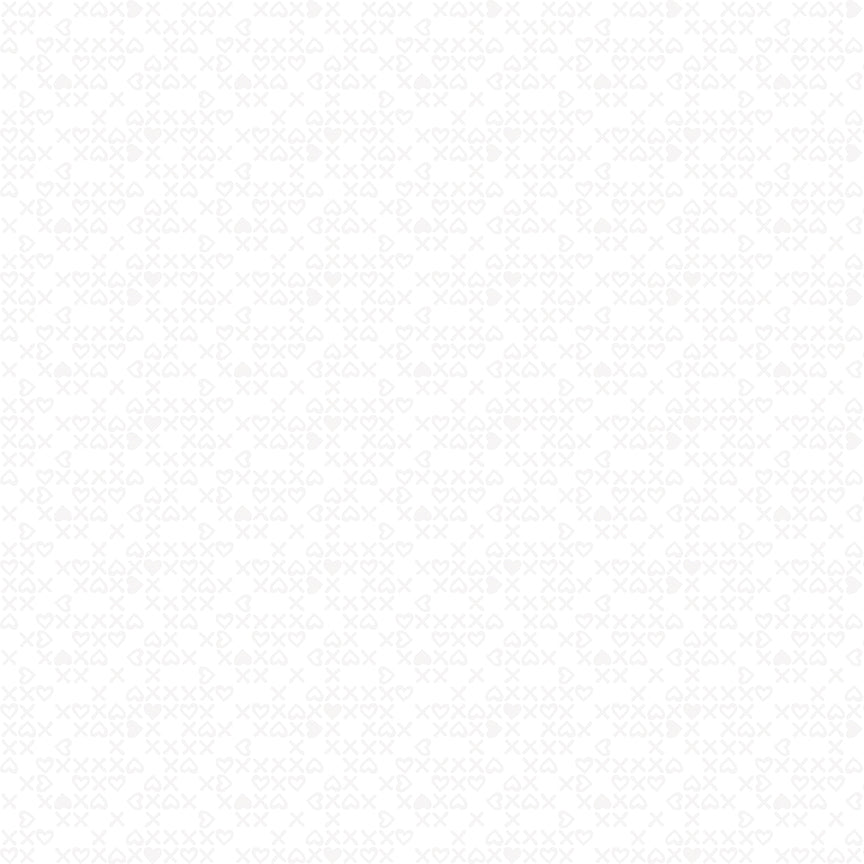 Bloom & Heart by Cherry Guidry - Sweet XOXO | White on White