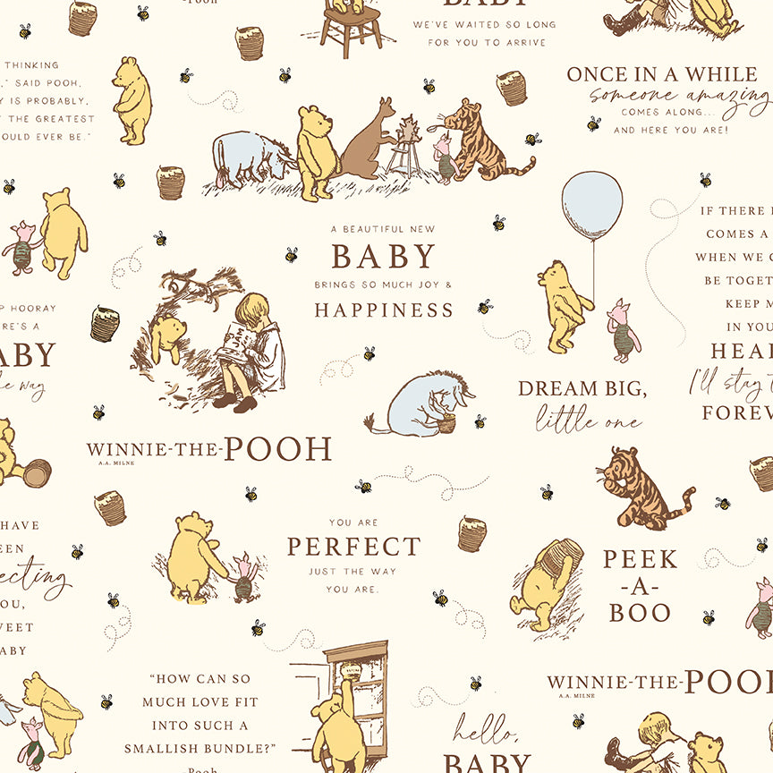 Winnie the Pooh Baby by Echo Park Paper Co - Main | Cream