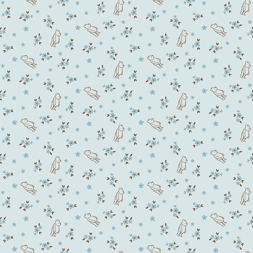 Winnie the Pooh Baby by Echo Park Paper Co - Ditsy | Blue
