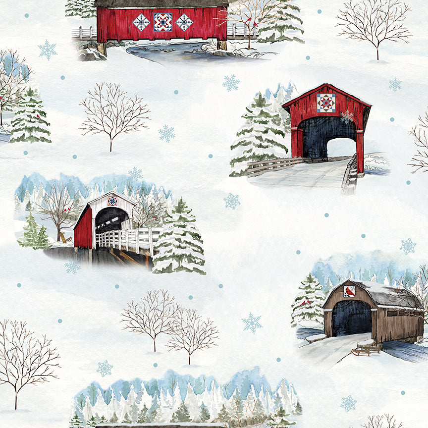 Covered Bridges in Winter by Tara Reed - Snow Main