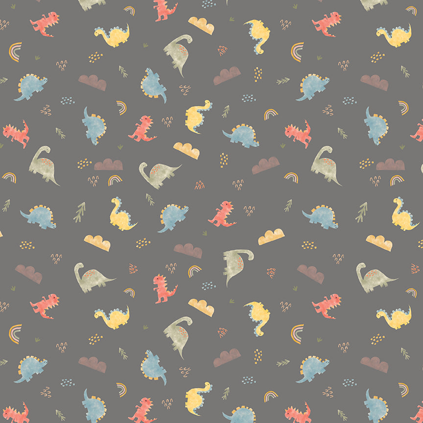 Dinos Flannel - Gray