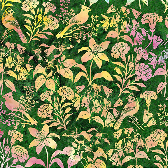 2026 All Ohio Shop Hop Fabric - Ohio Nature Multi Green