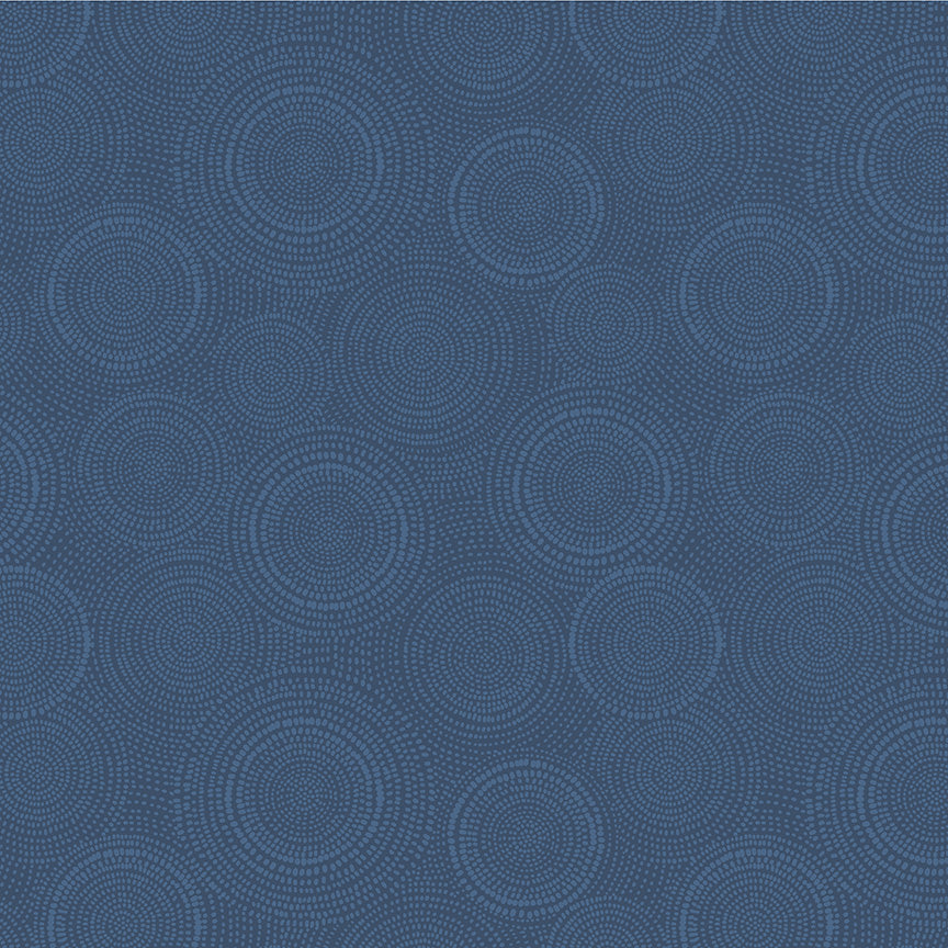 Blue pattern with circular shapes on a blue background