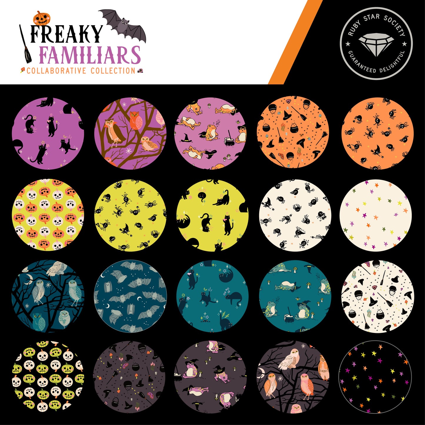 Freaky Familiars by Ruby Star Society - 10" Squares (Layer Cake)