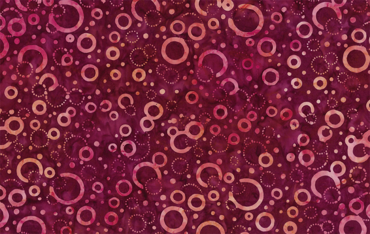 Wilmington Batiks - Floating Circles Burgundy