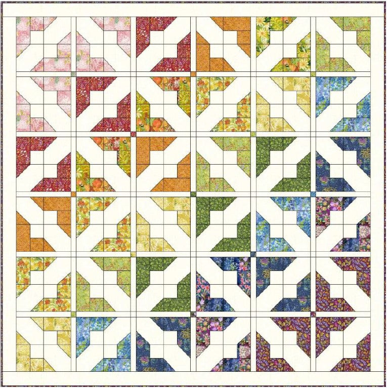 Lattice Garden - Foundation Paper Piecing Pattern - 25 x 30 Quilt 