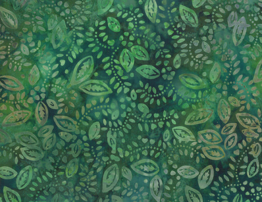 Wilmington Batiks - Confetti Leaves Dark Green