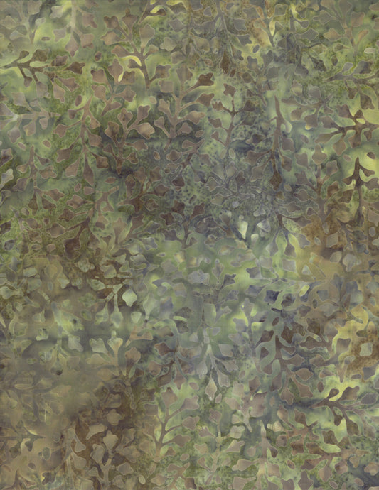 Wilmington Batiks - Delicate Leaves Blue/Gray