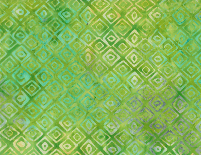 Wilmington Batiks - Diamond Tiles Lime Green