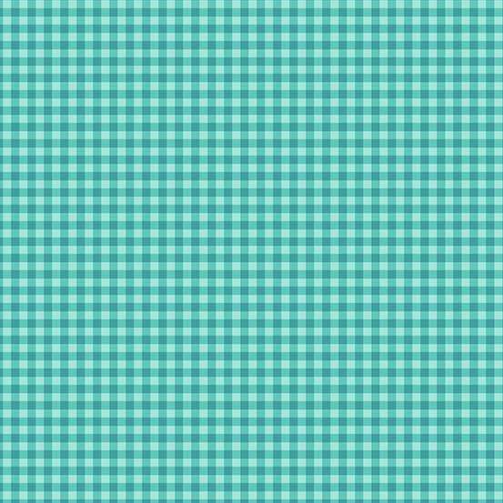 Ghostly Garden by KP Creates - Bitty Gingham | Aqua