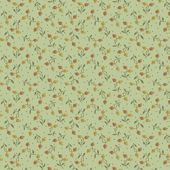 Secret Stash Favorites Chestnut by Laundry Basket Quilts - Berry | Celery