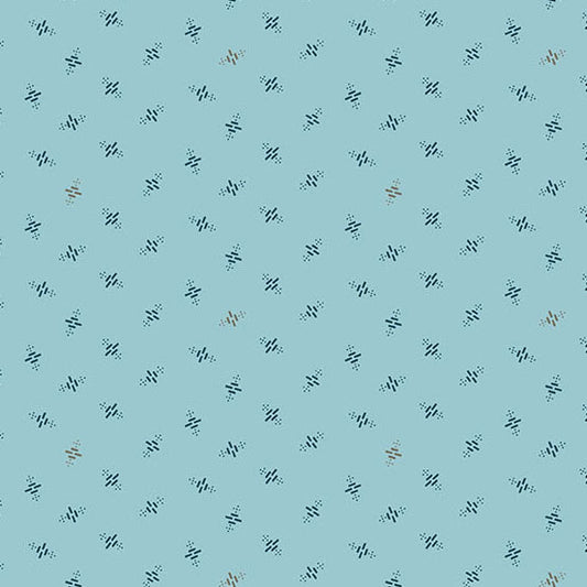 Secret Stash Favorites Blue Willow by Laundry Basket Quilts - Heartbeat | Sky