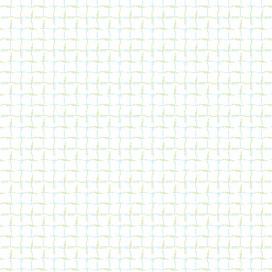 Level Up by Andover Fabrics - Spindle Plaid | White