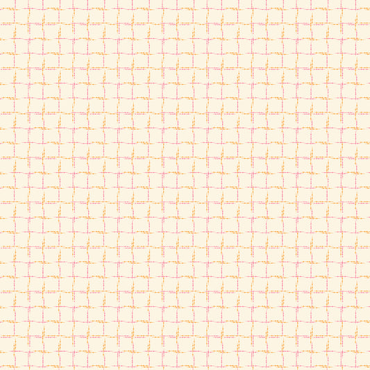 Level Up by Andover Fabrics - Spindle Plaid | Ivory