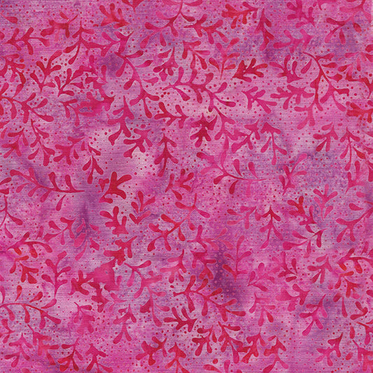 Pin Dot Floral - Sprig - Pink Geranium