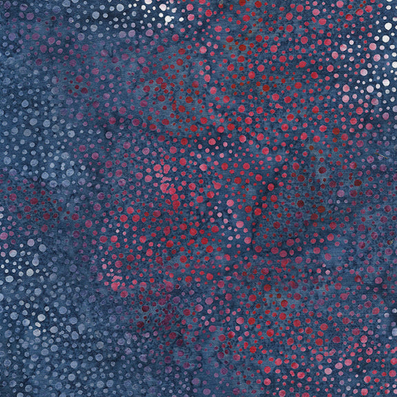 Red, White, and Blooms - Dot - Blue Marine