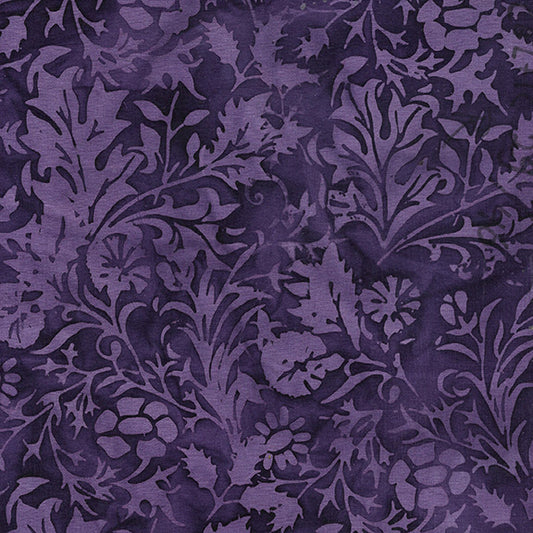 Morris Mist - Mixed Floral - Purple Eggplant