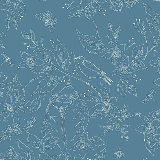 Sewing Bird 108s by Laundry Basket Quilts - Indigo