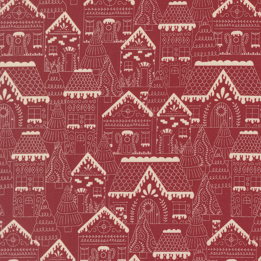 Gingerbread Lane by Kiley's Quilt Room - 26150 Cranberry
