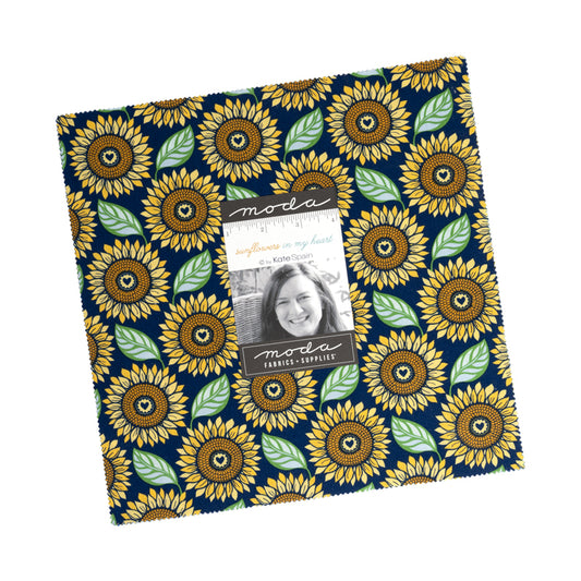 Sunflowers in My Heart by Kate Spain for Moda - 10" Squares (Layer Cake)