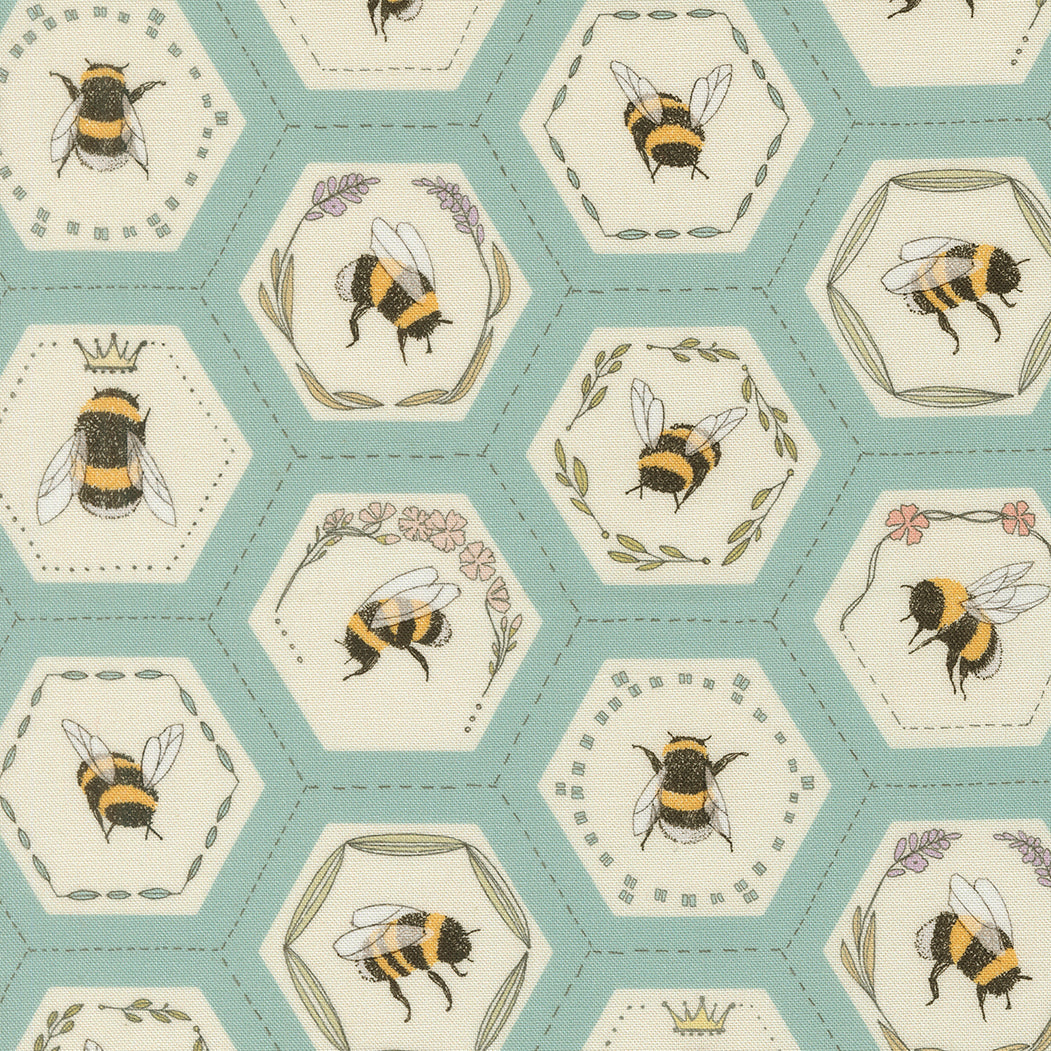 Pollinators by Robin Pickens - Bees in Hexies 48814 Stream