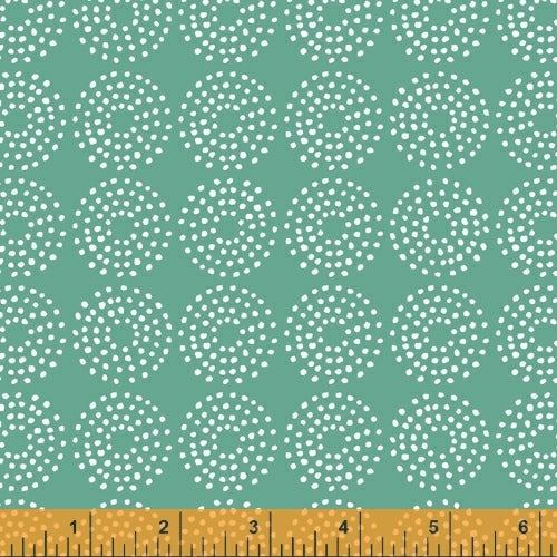 Backyard Blooms by Cluck Cluck Sew - Circle Dots Teal