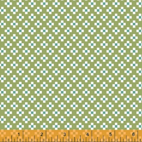 Backyard Blooms by Cluck Cluck Sew - Four Square Lime