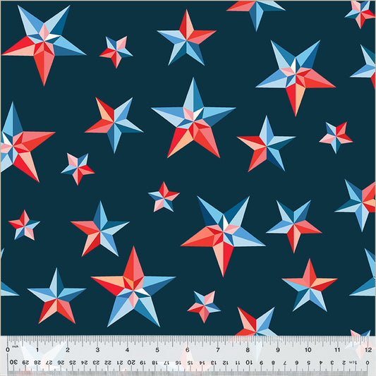 108" Cross Country by Tamara Kate - Pinwheel Stars Patriotic