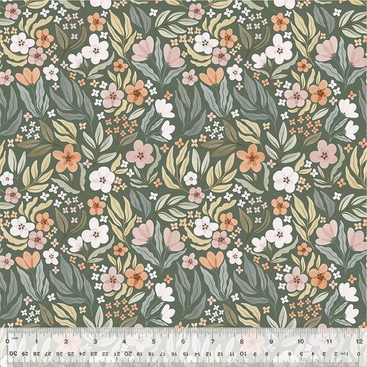 Petal and Purr by Whistler Studios - Floral Garden Sage