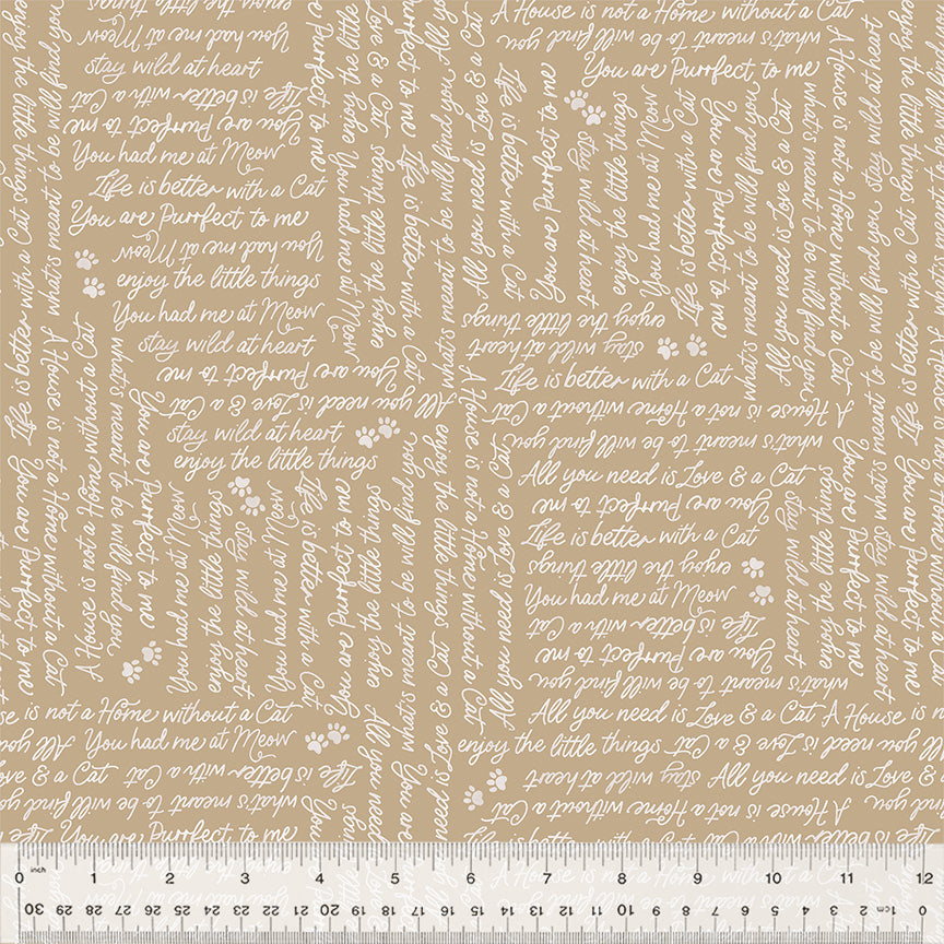 Petal and Purr by Whistler Studios - You had me at Meow Taupe