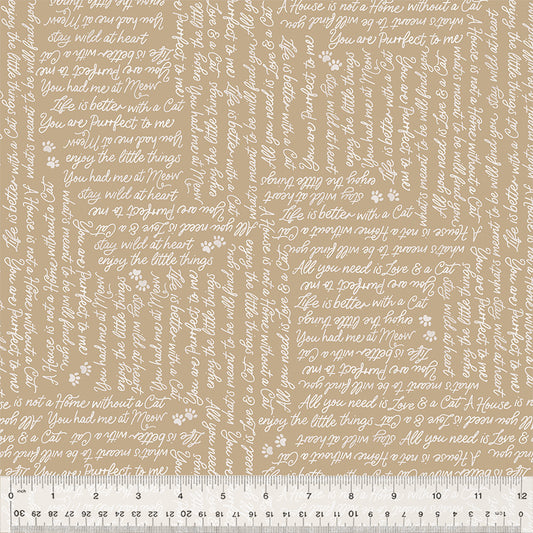 Petal and Purr by Whistler Studios - You had me at Meow Taupe