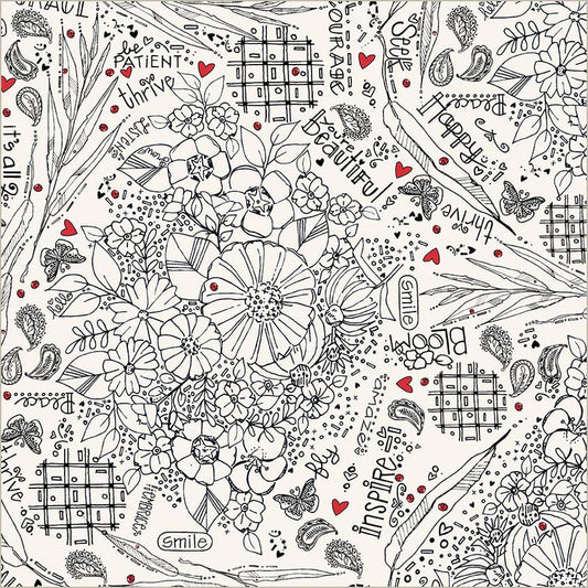 108" Blooming Doodles by Kori Turner Goodhart - Ivory