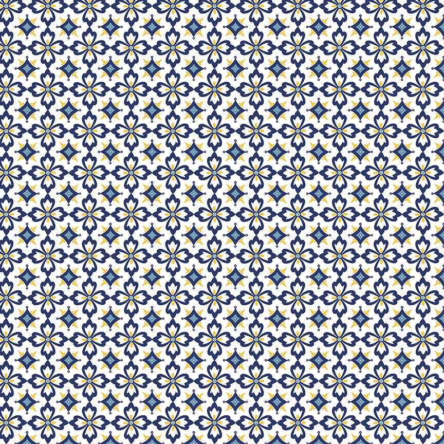 Villa Sol by Jennifer Moore - Flower Tiles White