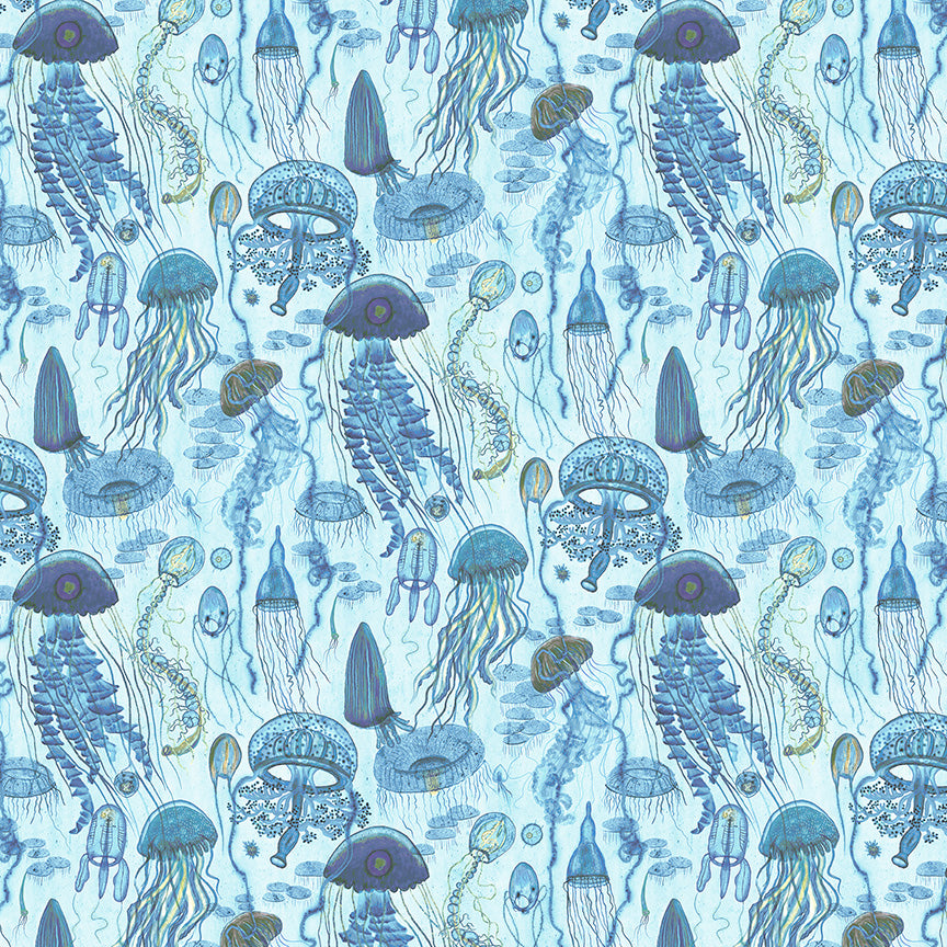 Deep Blue by Katherine Quinn - Jellyfish Field | Aqua