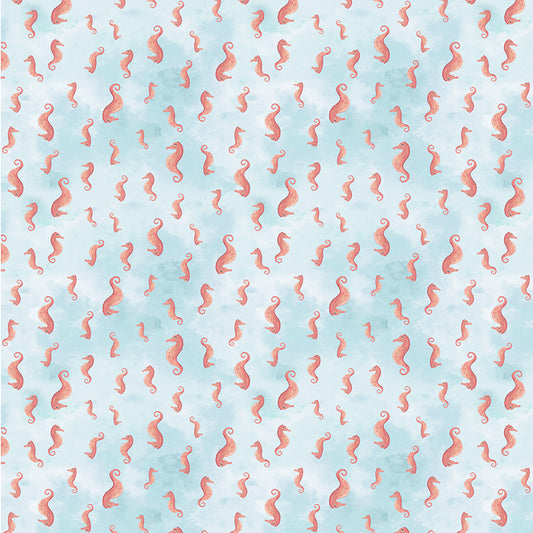 Deep Blue by Katherine Quinn - Seahorses | Aqua