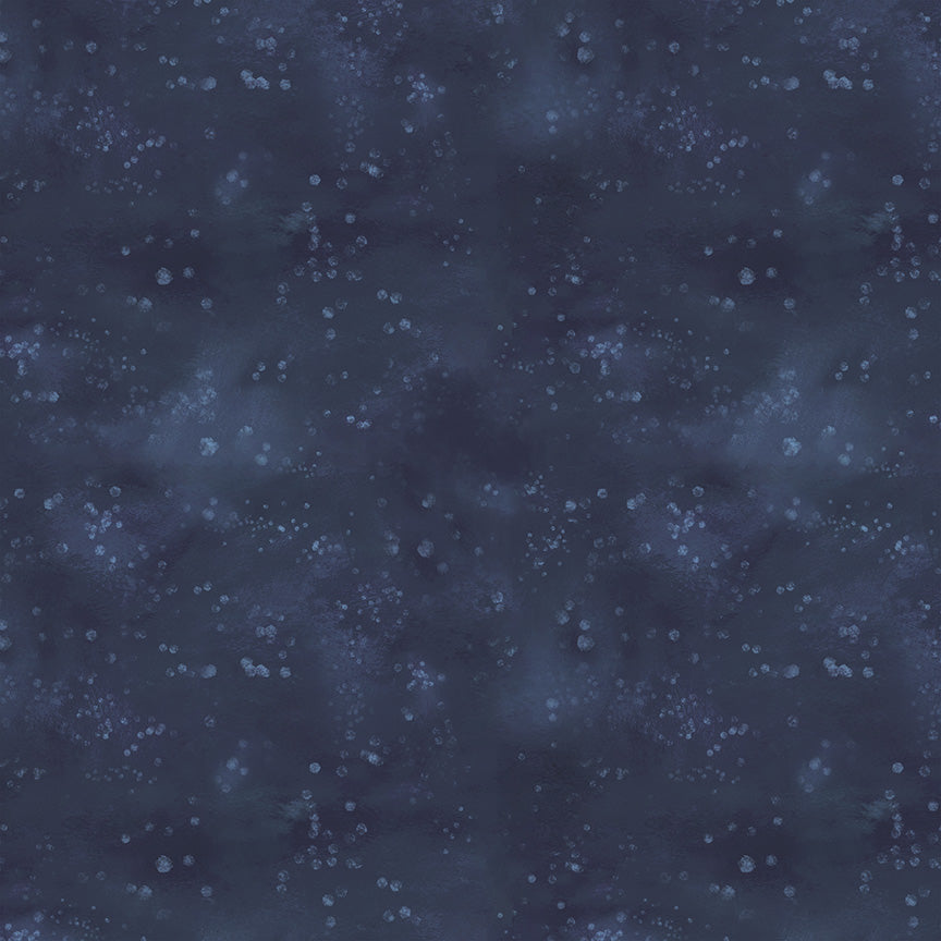 Dark blue textured background with small white dots