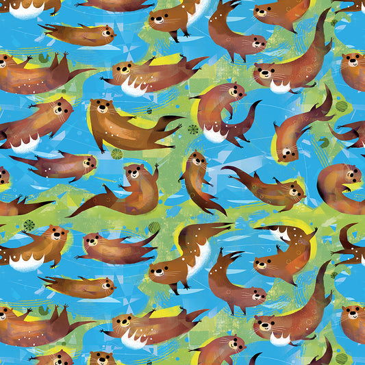 Animal Kingdom by Gareth Lucas - Swimming Otters | Cyan